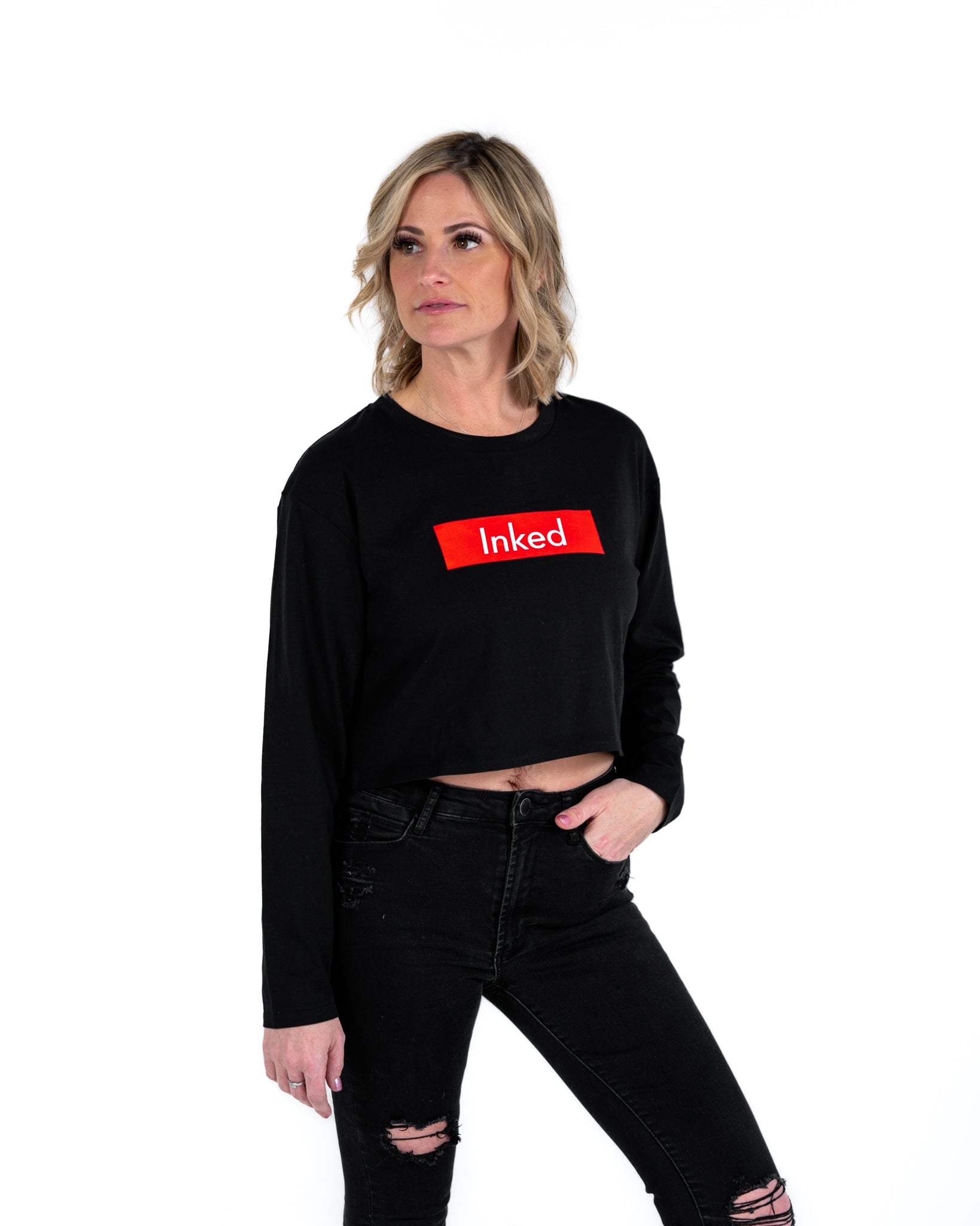 Inked Crop LS - Black